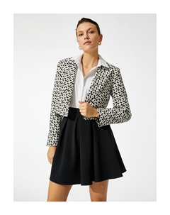 Двубортный укороченный пиджак, серый Koton