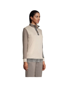 Женский вязаный свитшот с воротником-стойкой Lands End Sport Lands' end