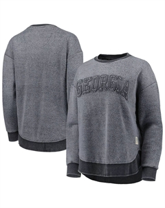 Женский пуловер с пончовиллой Pressbox, черный Georgia Bulldogs Unbranded