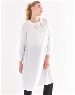 Ожерелье с рукавами из шифона, туника цвета экрю Kyr