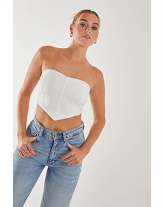 Корсетный топ со швами, белый Pink vanilla