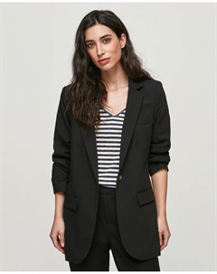 Прямой женский пиджак на пуговице, черный Object