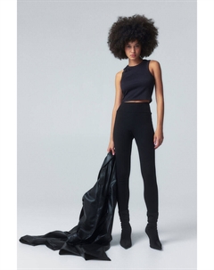 Леггинсы с высокой талией, черный H&m