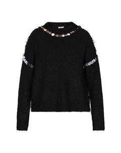 Тонкий вязаный свитер Sweater, черный Izia