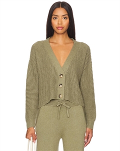 Укороченный кардиган из переработанного свитера, зеленый Eberjey