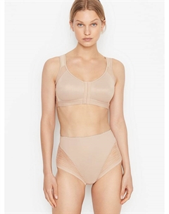 Утягивающие кружевные трусики средней компрессии с контролем живота, бежевый Leonisa shapewear
