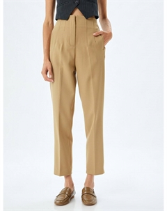 Брюки Regular Pleated Pants, кэмел Koton