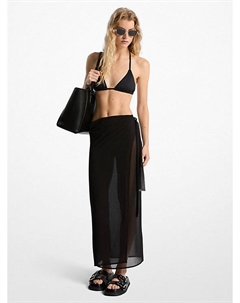 Юбка-Парео из шифона с запахом, черный Michael kors