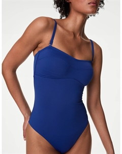 Купальник-бандо с подкладкой 360 Tummy Control, темно-синий Marks & spencer