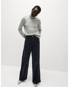 Широкие брюки из вельвета, темно-синий Marks & spencer