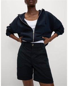 Шорты-карго из хлопковой смеси, черный Marks & spencer