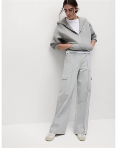 Широкие брюки Ponte Utility, серый мергель Marks & spencer