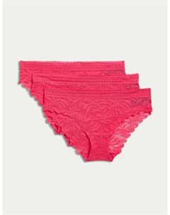 3 шт. трусики-бразильские Flexifit Lace, розовый Marks & spencer