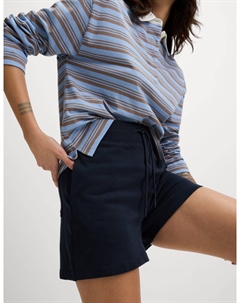 Шорты-джоггеры из хлопкового трикотажа с высоким содержанием хлопка, темно-синий Marks & spencer