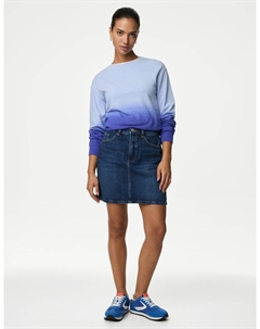 Джинсовая мини-юбка, индиго Marks & spencer