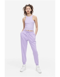 Джоггеры с высокой талией, фиолетовый H&m