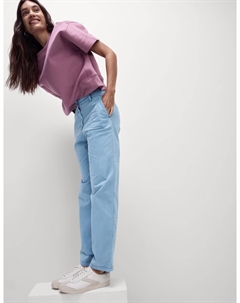 Прямые брюки-чиносы Grazer с высоким содержанием хлопка до щиколотки, цвет Grey blue Marks & spencer