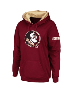 Женский пуловер с капюшоном Stadium Athletic Garnet Florida State Seminoles и большим логотипом Unbranded