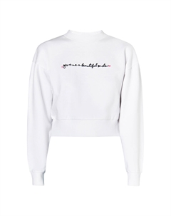 Толстовка Cropped, белый Mymo