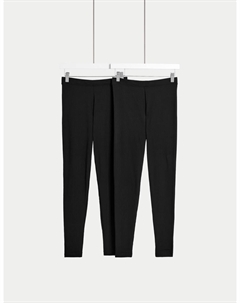 2 пары леггинсов с высокой талией, цвет Black/black Marks & spencer