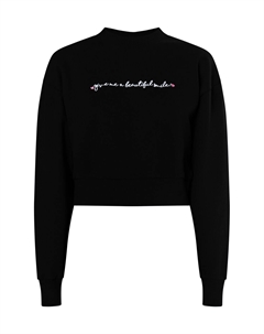 Толстовка Cropped, черный Mymo