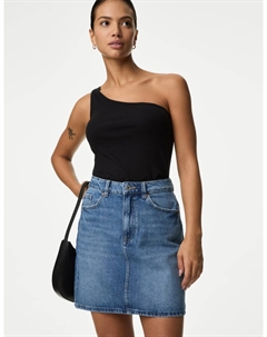 Джинсовая мини-юбка, светлый индиго Marks & spencer