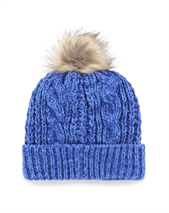 Женская синяя вязаная шапка с манжетами и помпоном Dallas Mavericks Meeko '47 Unbranded