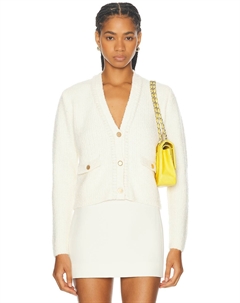 Укороченный кардиган с двумя карманами, кремовый Frame