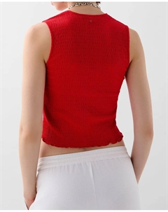 Женский топ со сборками и V-образным вырезом, красный Scalpers