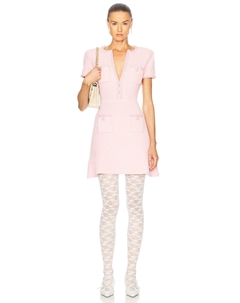 Мини-платье фактурной вязки, розовый Self-portrait