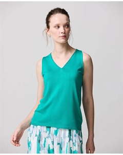 Женский свитер без рукавов с V-образным вырезом, синий Escorpion