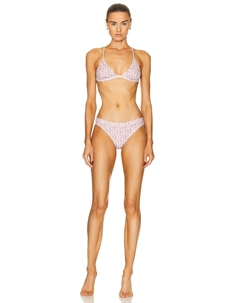 Комплект бикини с логотипом, розовый Moncler