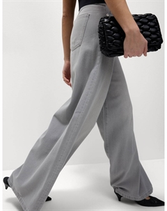 Широкие джинсы-палаццо из смеси лиоцелла, серый Marks & spencer