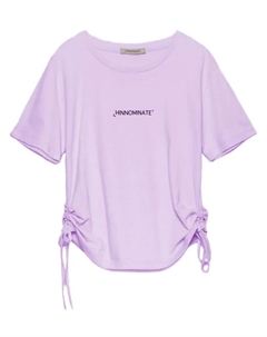 Элегантная футболка из джерси со сборками и кружевами, фиолетовый Hinnominate