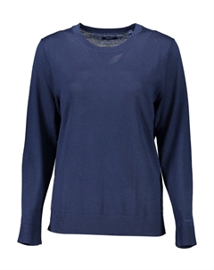 Синий шерстяной женский свитер Gant