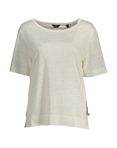 Белый льняной женский топ Gant