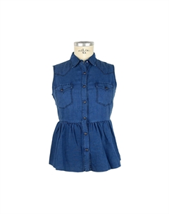 Синяя женская рубашка из лиоцелла Jacob cohen