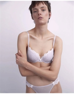 Кружевной бюстгальтер пуш-ап, сиреневый Сфера