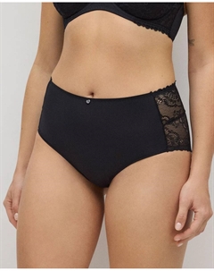 Трусики с высокой талией и кружевной отделкой, черный Ysabel mora