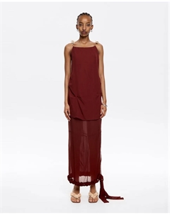 Женская юбка-парео миди, коричневый Bimba y lola