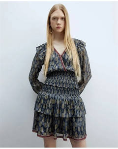 Юбка из люрексового шифона, морской Сфера