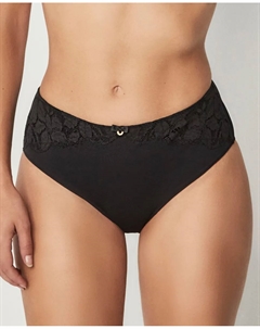 Классические трусики с высокой талией и цветочным кружевом, черный Selmark