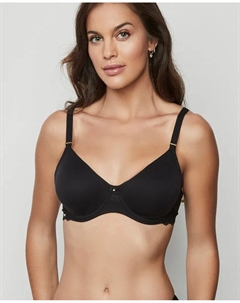 Формованный утягивающий бюстгальтер с косточками и без поролона, черный Selmark