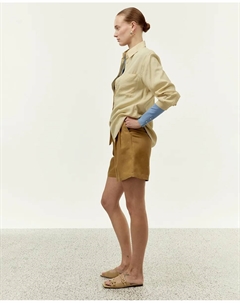 Струящаяся рубашка с карманами, жёлтый Сфера