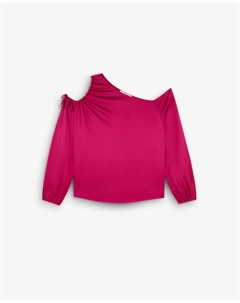 Асимметричная женская блузка с эластичными манжетами, пурпурный Scalpers