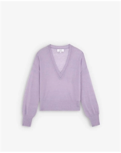 Женский свитер прямого кроя с V-образным вырезом, сиреневый Scalpers