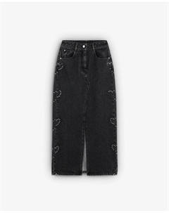 Джинсовая юбка миди, темно-серый Scalpers