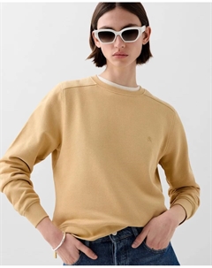 Женская хлопковая толстовка прямого кроя, горчичный Scalpers