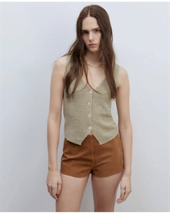 Жилет с ленточными пуговицами, хаки Сфера