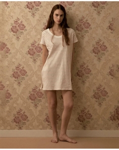 Полосатая ночная рубашка, розовый Сфера